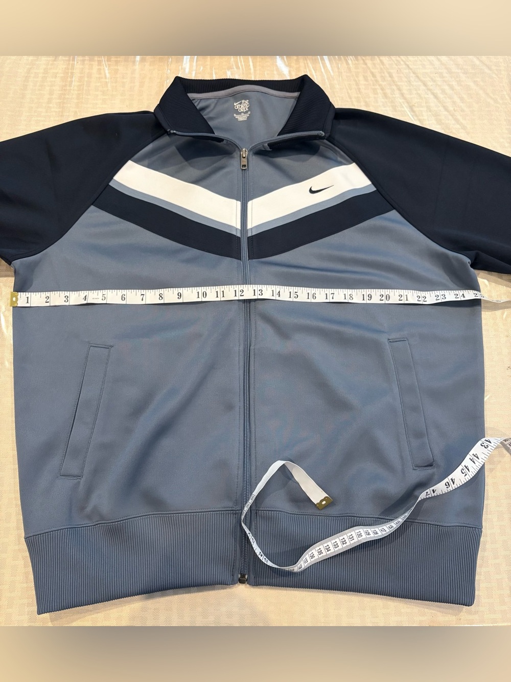 Nike The Athletic Department Track Jacket Size XL Gray Black White Swoosh Retro - Picture 10 of 11